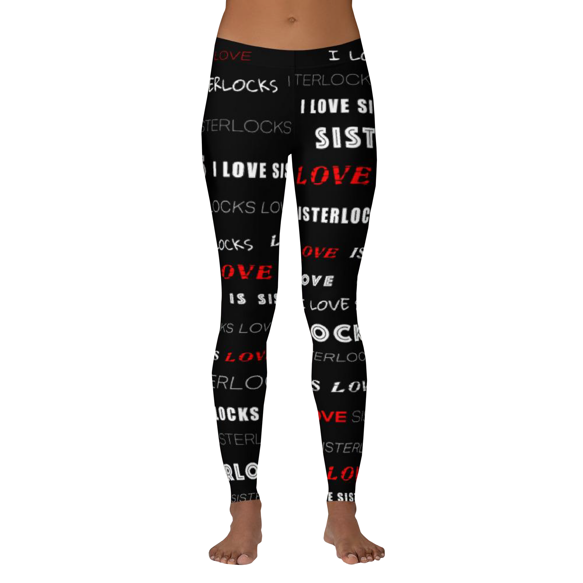 I Love Sisterlocks Leggings - (Black)