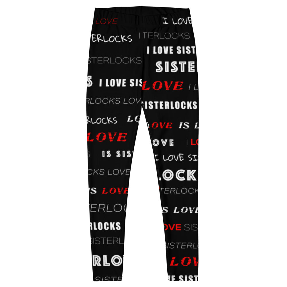 I Love Sisterlocks Leggings - (Black)