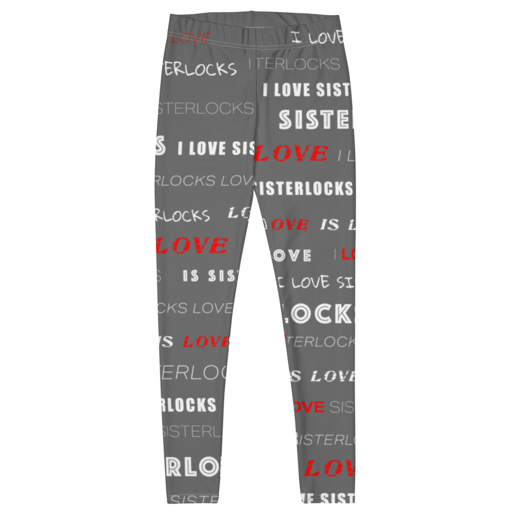 I Love Sisterlocks Leggings - (Grey)