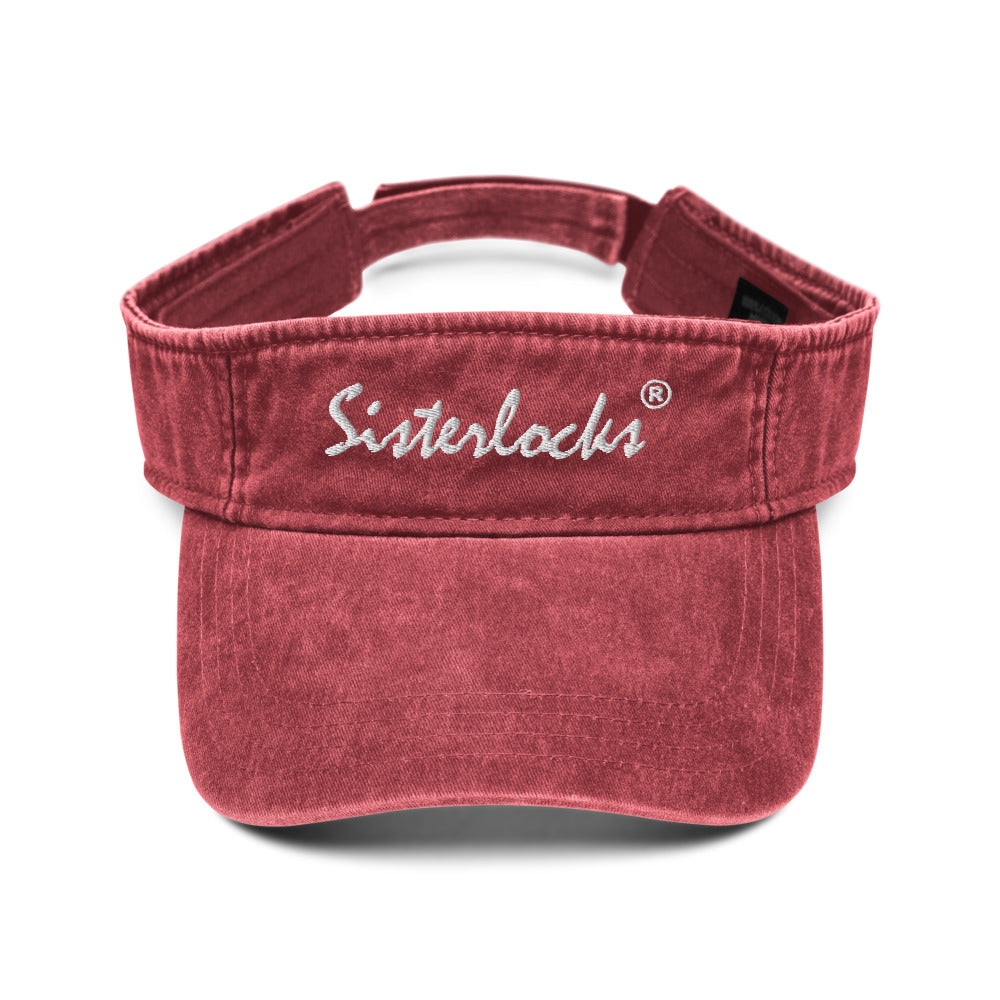 Sisterlocks Denim Visor - Maroon