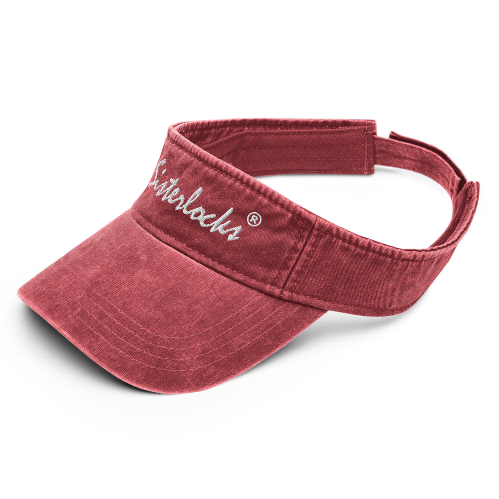 Sisterlocks Denim Visor - Maroon