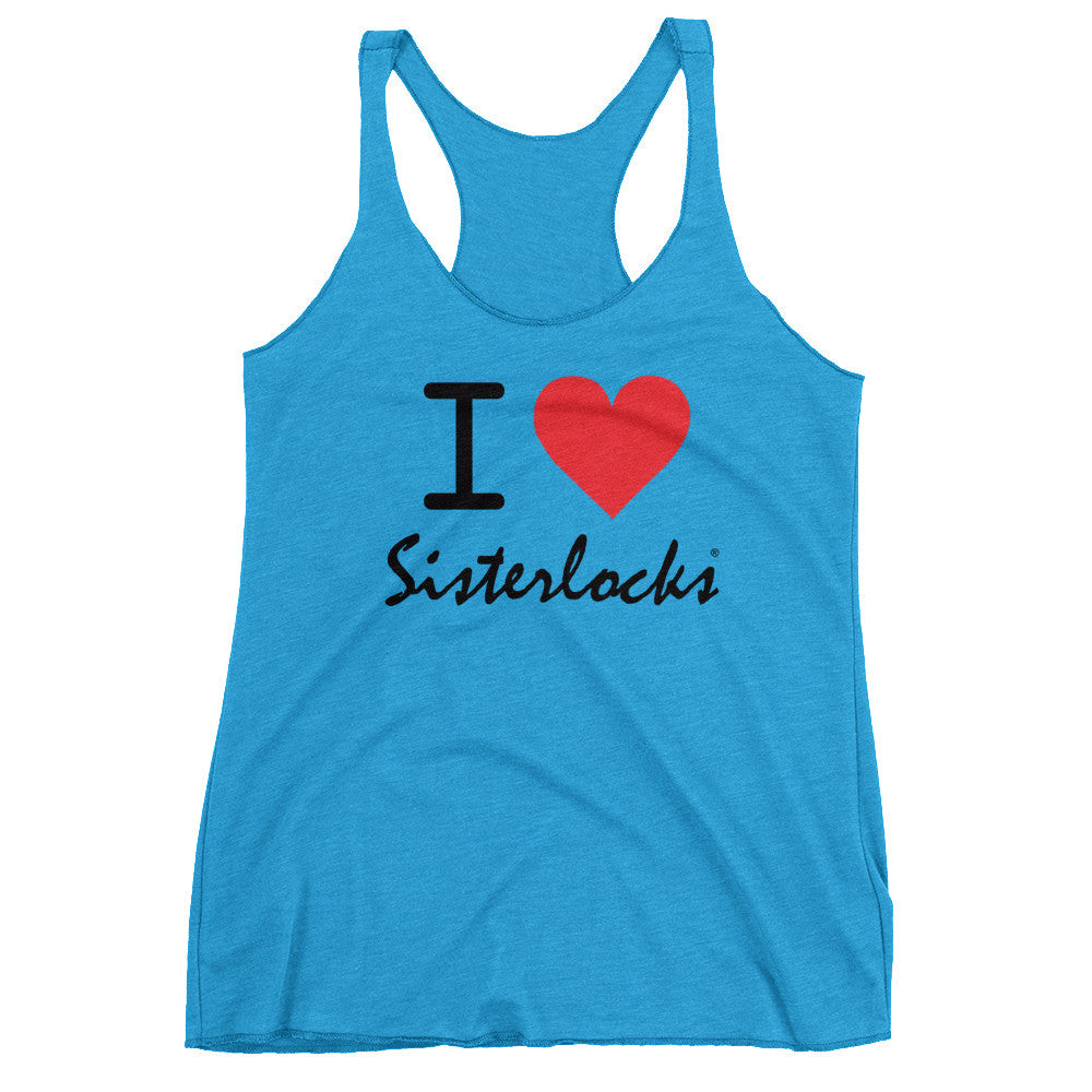 I Love Sisterlocks® - Vintage Aqua Tank Top