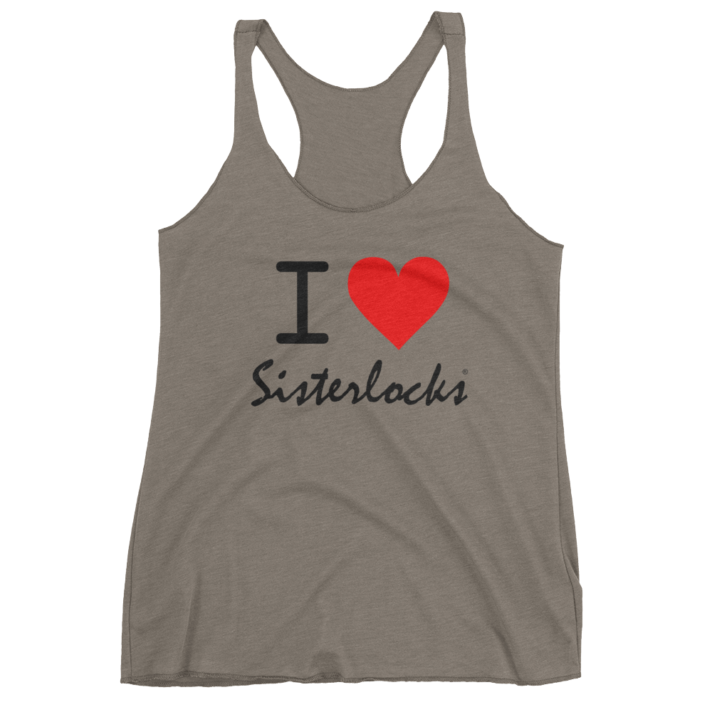 I Love Sisterlocks® - Army Grey Tank Top