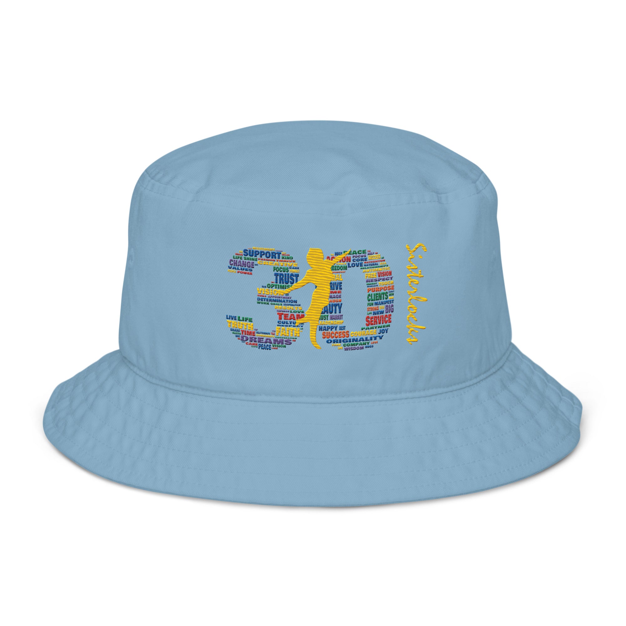 Sisterlocks 30th Anniversary Embroidered Bucket Hat (Multiple Colors)