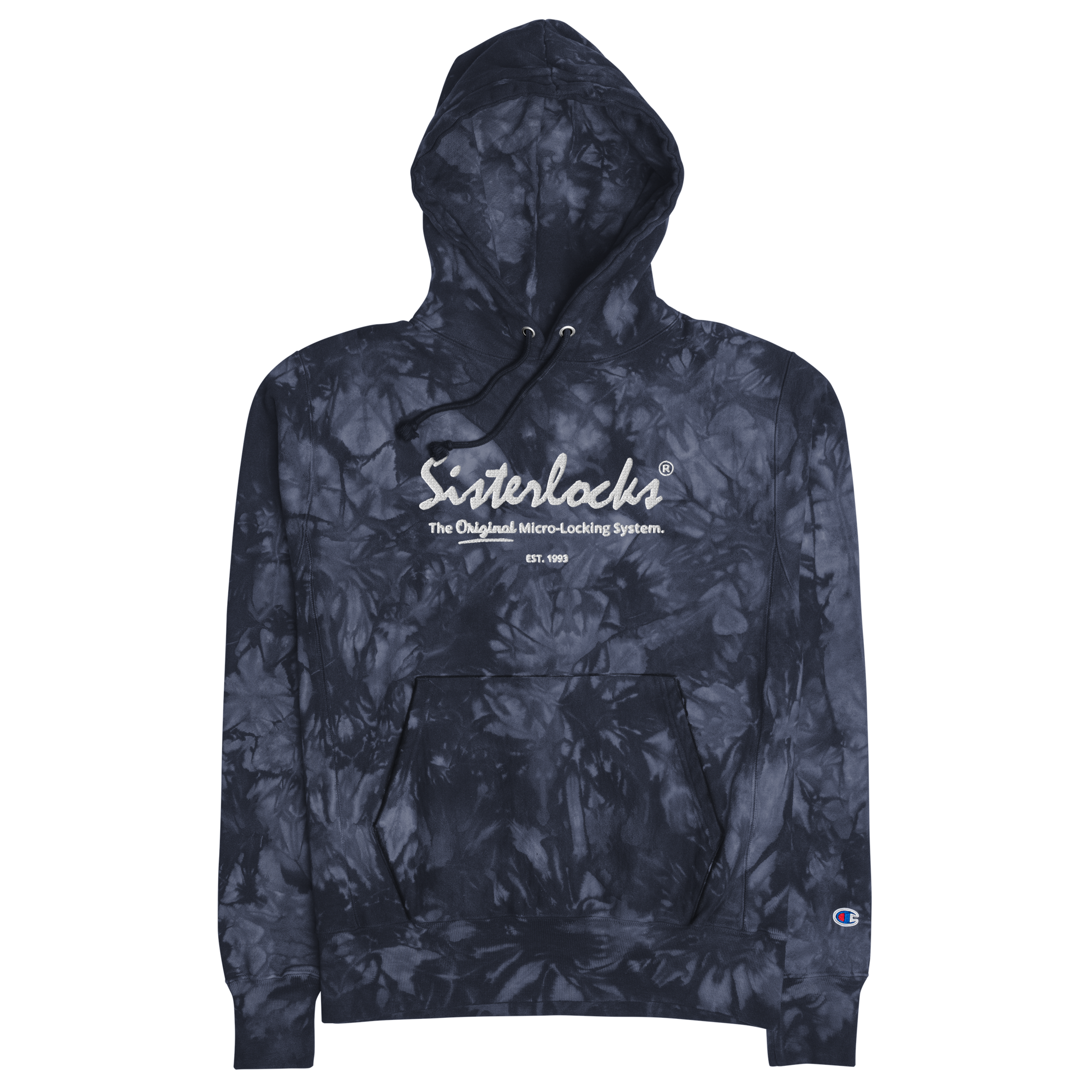 Embroidered Champion Tie-Dye Hoodie (Multiple Colors)