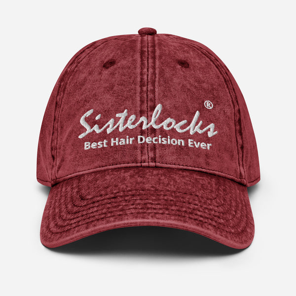 Sisterlocks "Best Decision" Cotton Cap - Red