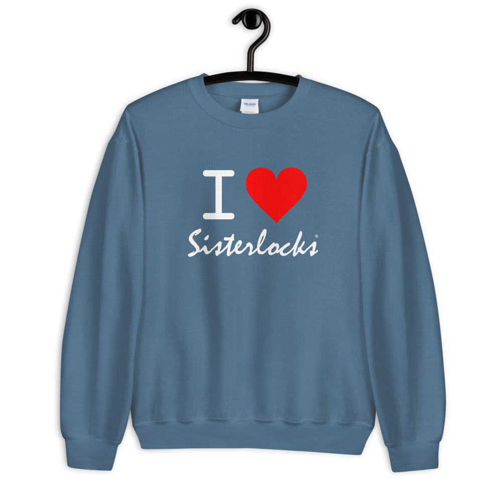 Sisterlocks "I Love Sisterlocks" Sweatshirt - Sky Blue