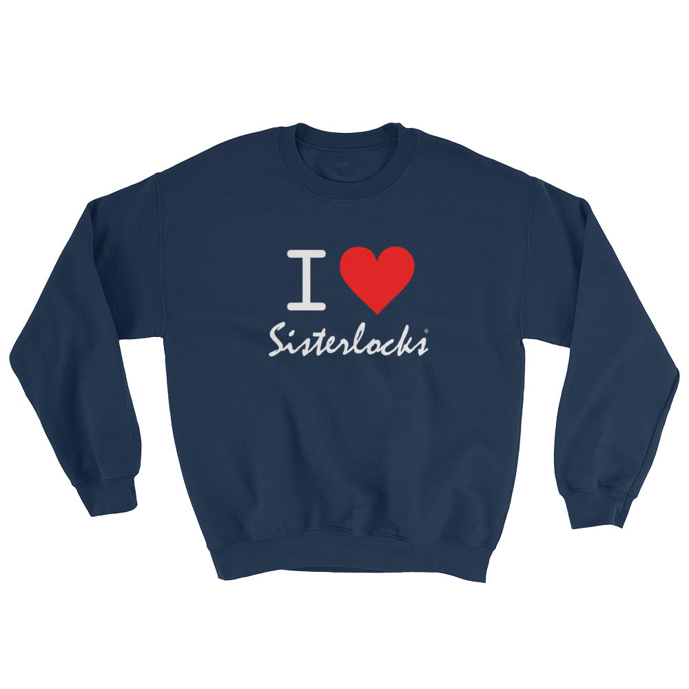 "I Love Sisterlocks" Sweatshirt - Navy Blue